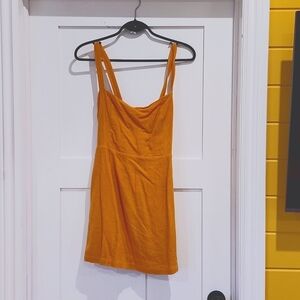 Free people mini dress mustard
